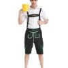 Hurly-Burly Long Black Men's Oktoberfest Lederhosen