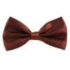 Annecart Brown Satin Pre-Tied Bow Tie Neck Ties