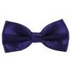 Annecart Neck Ties Dark Purple Satin Pre-Tied Bow Tie