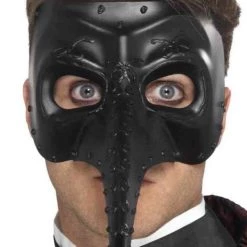 Smiffys Black Venetian Gothic Capitano Eyemask