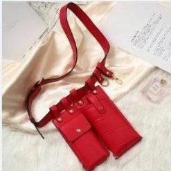 Jacky Wang Bags & Wallets Leather Twin Pouch Belt