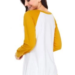 Dear Lover Long Sleeved Yellow Reindeer Christmas Shirt