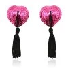 AnneCart Heart Shaped Hot Pink Nipple Tassels Nipple Pasties 2 AnneCart Heart Shaped Hot Pink Nipple Tassels Nipple Pasties