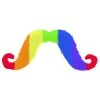 Hurly-Burly Rainbow Fake Moustache Pride