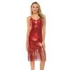 Hurly-Burly 1920's Great Gatsby Red Sexy Sequin Flapper Dress