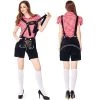 Hurly-Burly Oktoberfest Costumes And Accessories Ladies Black Lederhosen With Red Shirt