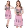 AnneCart Grey And Pink Checked Oktoberfest Dirndl Oktoberfest Costumes And Accessories