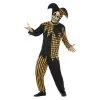 Smiffys Evil Court Jester Black & Gold Costume