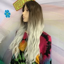 Bell's Wigs Deluxe Loose Wave Ombre Brown To Grey Wig
