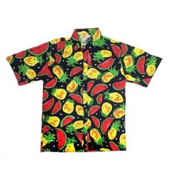 Trademart Dress Shirts Pineapple And Watermelon Print Hawaiian Shirt