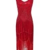 Hurly-Burly Red Sequined 1920's Gatsby Dress 1920's Great Gatsby