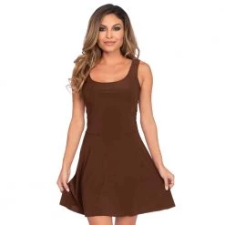 Leg Avenue Brown Skater Dress