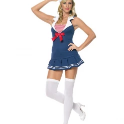 Charming Girl Uniforms Ahoy Sailor Cadet Costume