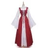 AnneCart Celebrations White And Red Bell Sleeved Oktoberfest Dress