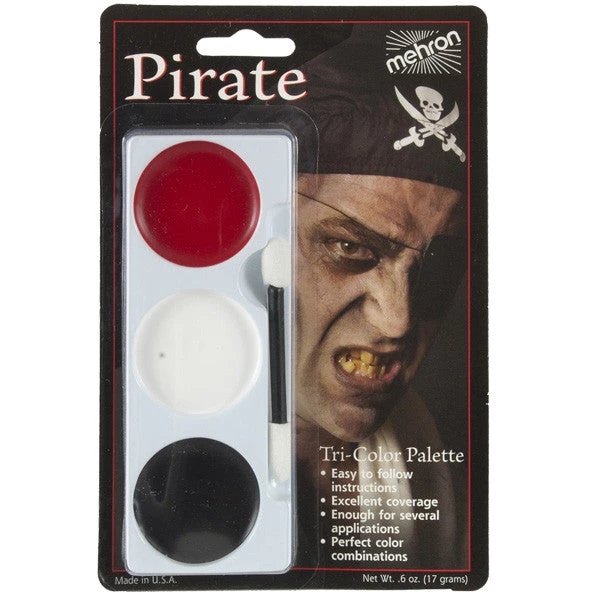 Mehron Tri-Colour Makeup Palette: Pirate 3 Mehron Tri-Colour Makeup Palette: Pirate