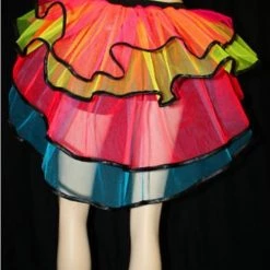 AnneCart Tutus & Petticoats Rainbow Tutu Bustle With Black Trim