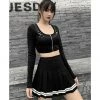 Instyles Black Tennis Pleat Skirt
