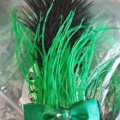 Hurly-Burly Green Feathered Hair Clip Hair Accessories