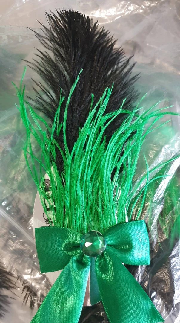 Hurly-Burly Green Feathered Hair Clip Hair Accessories 3 Hurly-Burly Green Feathered Hair Clip Hair Accessories