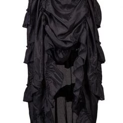 Malltop Skirts Black High-Low Steampunk Skirt