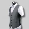 AnneCart Grey Men's Waistcoat Jackets & Vests