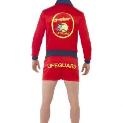 Smiffys 80's - 90's Workout & Hiphop Men's Red Baywatch Costume