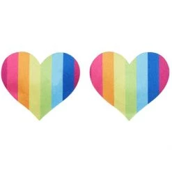 Smiffys Rainbow Heart Nipple Pasties Lingerie