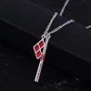 AnneCart Harley Quinn Bat & Diamond Necklace