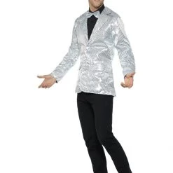 Smiffys Jackets & Vests Men's Silver Sequin Jacket