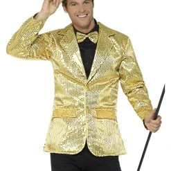 Smiffys Jackets & Vests Men's Gold Sequin Jacket 7 Smiffys Jackets & Vests Men's Gold Sequin Jacket