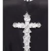 Smiffys Religious Costumes Ornate Silver Cross Necklace 2 Smiffys Religious Costumes Ornate Silver Cross Necklace
