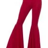 Hurly-Burly Red Flared Disco Pants