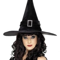 Smiffys Black Witch Hat With Buckle