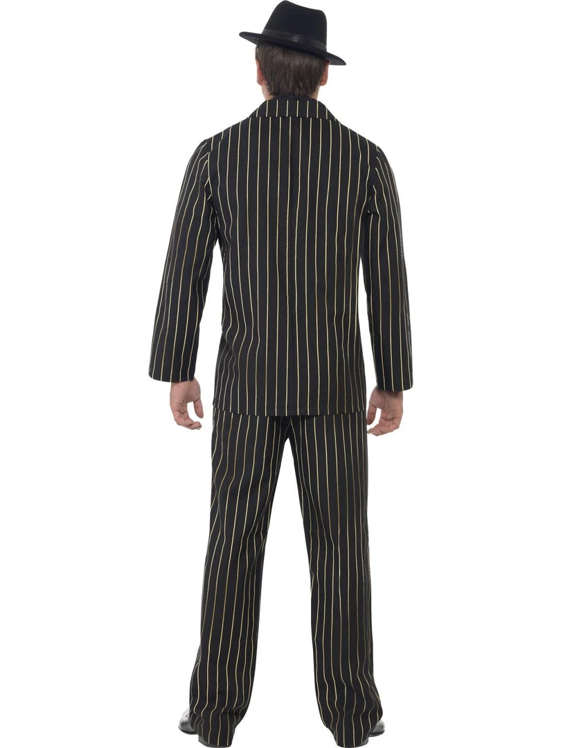 Smiffys Gold Pinstripe Gangster Costume Adults 5 Smiffys Gold Pinstripe Gangster Costume Adults