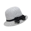 Trademart Grey Ladies Cloche Hat With Bow
