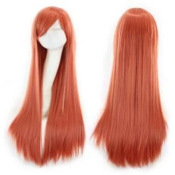 DHGate Costume Accessories Amber Red Long Straight Cosplay Wig