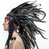 Interalia Black Indian Feather Headdress