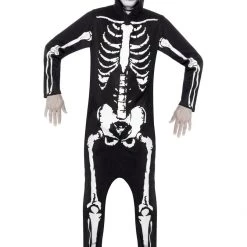 Hurly-Burly Halloween Men's Skeleton Hooded Jumpsuit