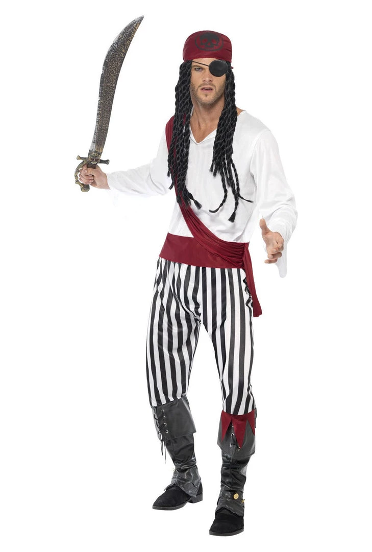Smiffys Men's Caribbean Pirate Costume 3 Smiffys Men's Caribbean Pirate Costume