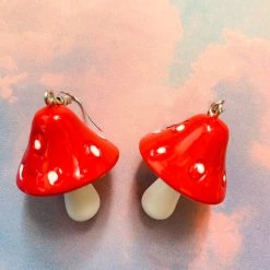 Aliexpress Red Mushroom Earrings