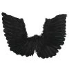 Hurly-Burly Small 50cm X 40cm Black Angel Wings With Tinsel