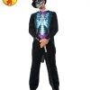 Rubies Halloween Men's Day Of The Dead X-Rax Skeleton Suit