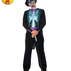 Rubies Halloween Men's Day Of The Dead X-Rax Skeleton Suit