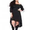 Leg Avenue Plus Size Black Peasant Dress Dresses