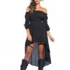Leg Avenue Black Peasant Dress Dresses