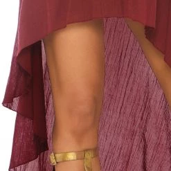 Leg Avenue Dresses Burgundy Peasant Dress