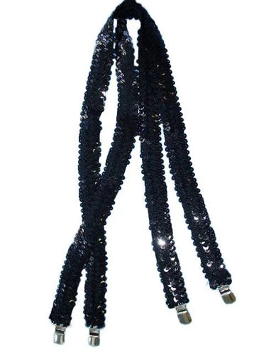 Trademart Black Sequin Suspenders 4 Trademart Black Sequin Suspenders