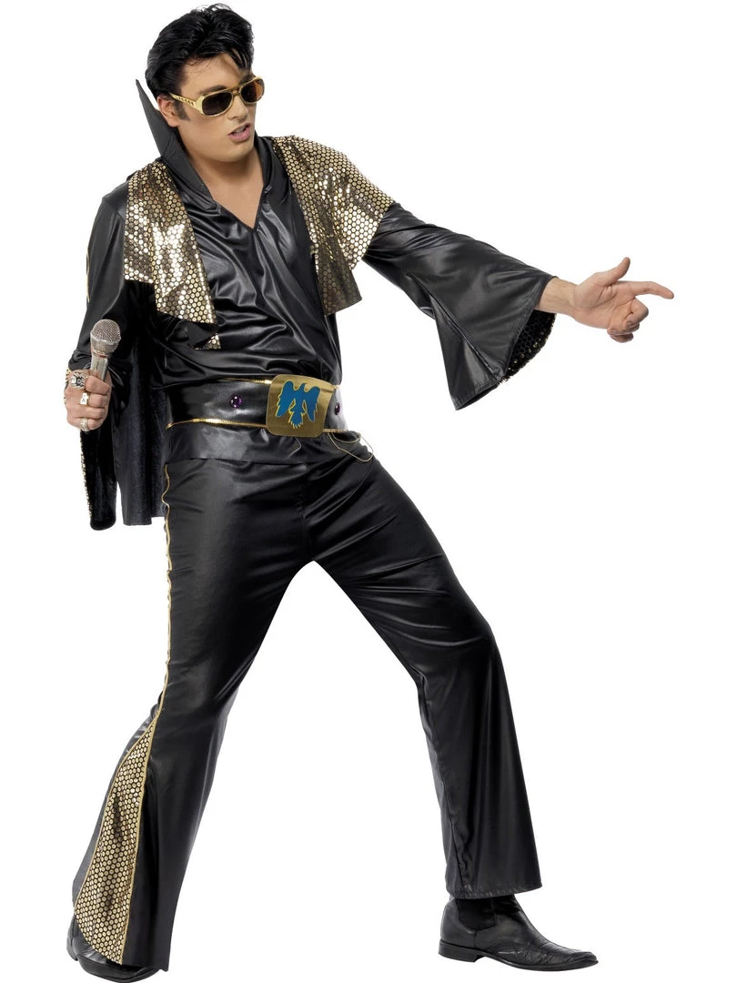Smiffys Black And Gold Elvis Costume 3 Smiffys Black And Gold Elvis Costume