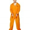 Smiffys Men's Orange Prisoner Jumpsuit