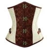 Malltop Brown & Cream Steel-Boned Underbust Corsets 1 Malltop Brown & Cream Steel-Boned Underbust Corsets
